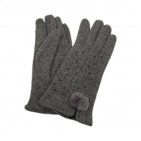Grey_Gloves_W_Fake_Fur_Pompom